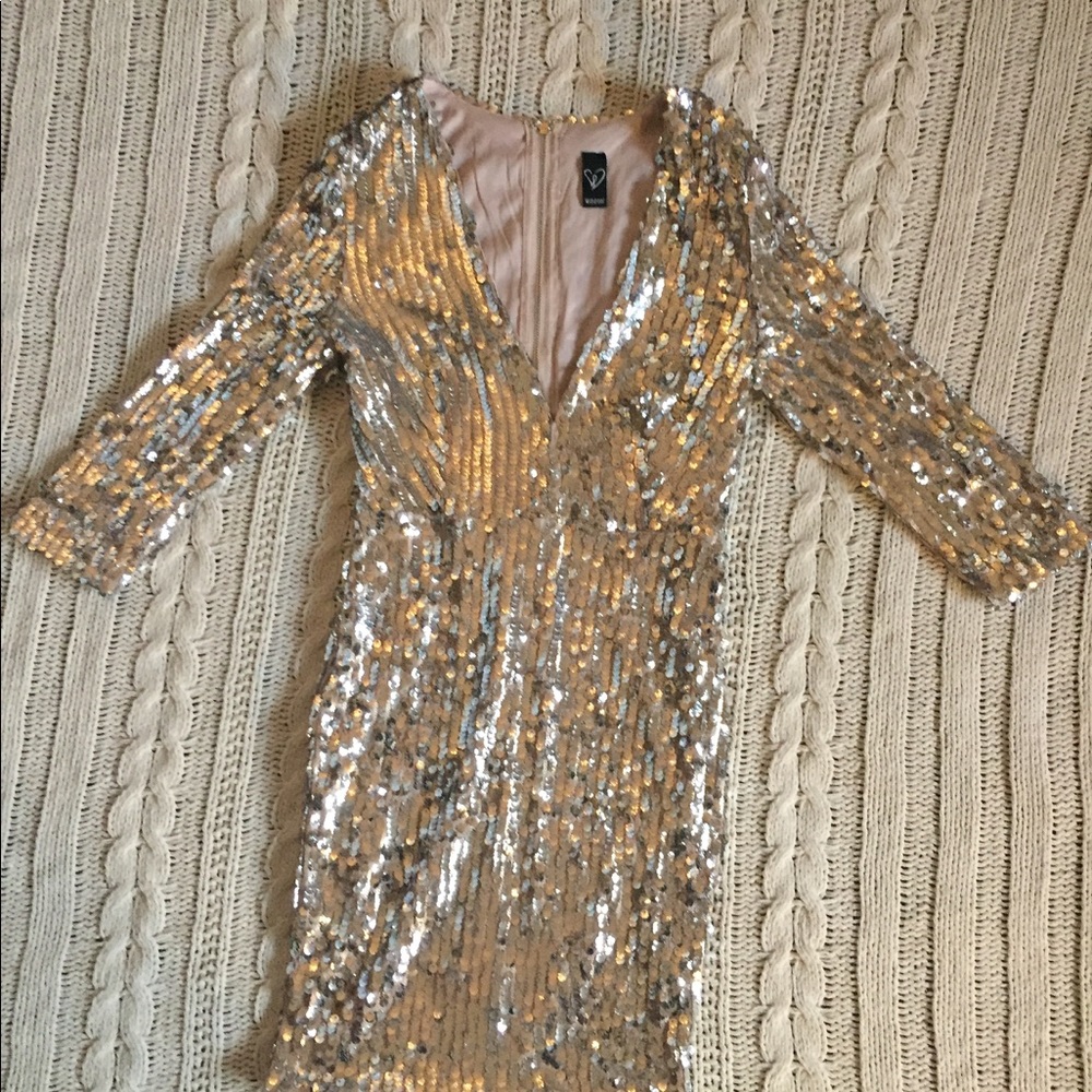 Windsor Silver Sequin Dress